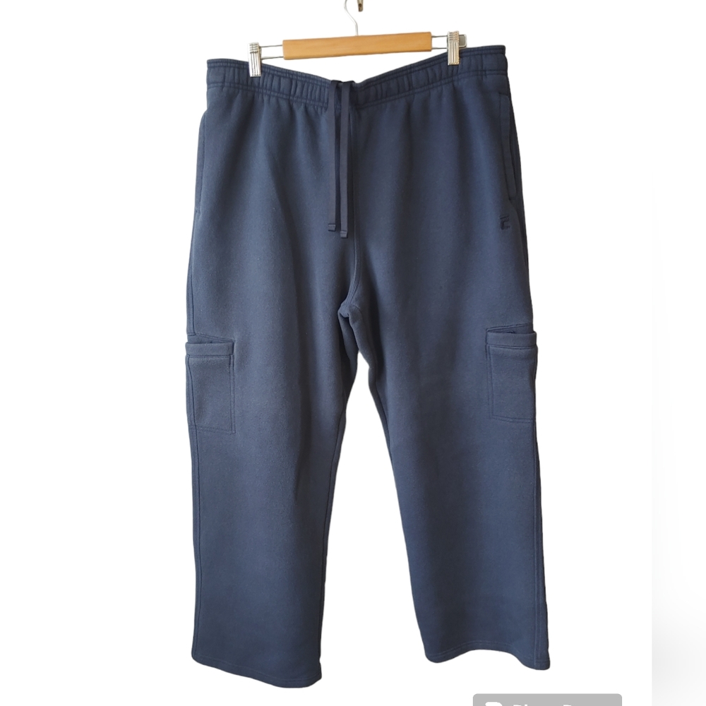 Fila Navy Blue Cargo Style Sweatpants Size XXL